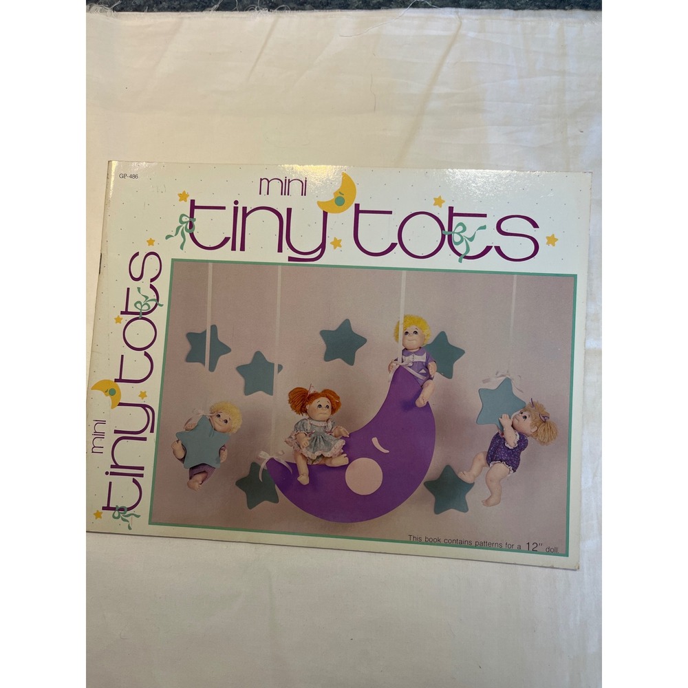 Vintage Tiny Tots Mini Tiny Tots Doll Pattern Books GP-470 GP-486 Gick Pubs Lot
